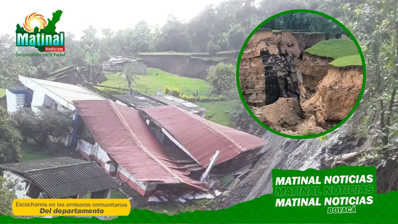 Tres familias evacuadas por movimiento en masa en la vereda Pajales de Moniquirá