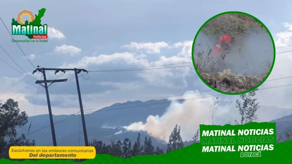 Continúa activo incendio forestal en límites de Pesca con Firavitoba, Boyacá
