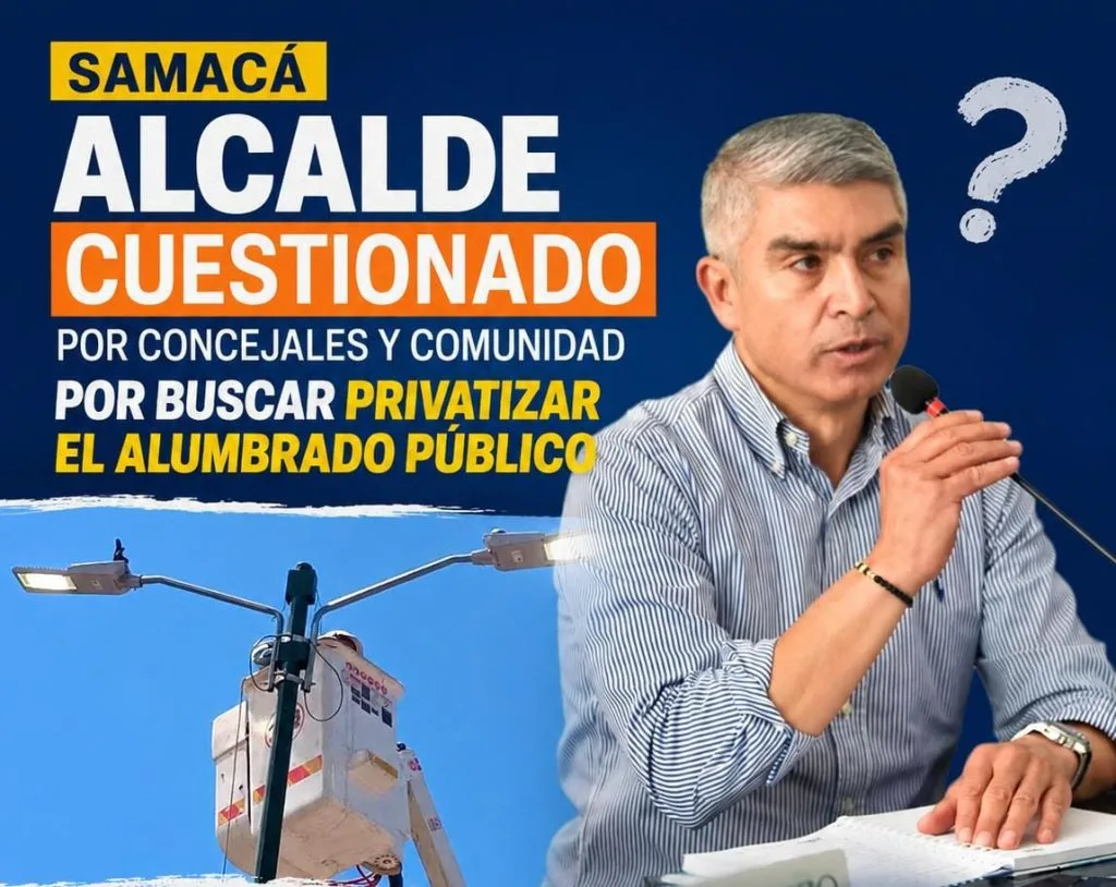 Samacá en alerta: comunidad y veedurías denuncian irregularidades en la creación de una empresa mixta de alumbrado público; contrato suspendido tras masiva protesta
