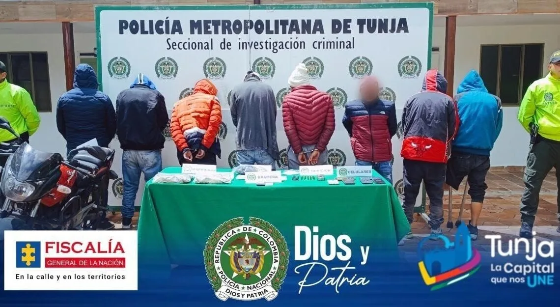 Cayeron “Los del Parque”, banda delincuencial dedicada al microtráfico en el centro de Tunja