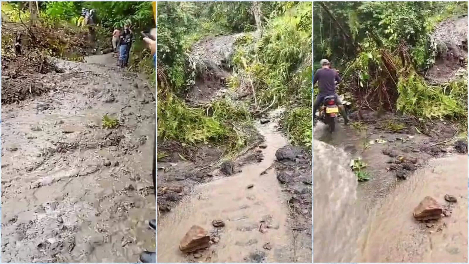 Graves afectaciones en Muzo tras fuerte aguacero. Autoridades evalúan varios derrumbes y deslizamientos  