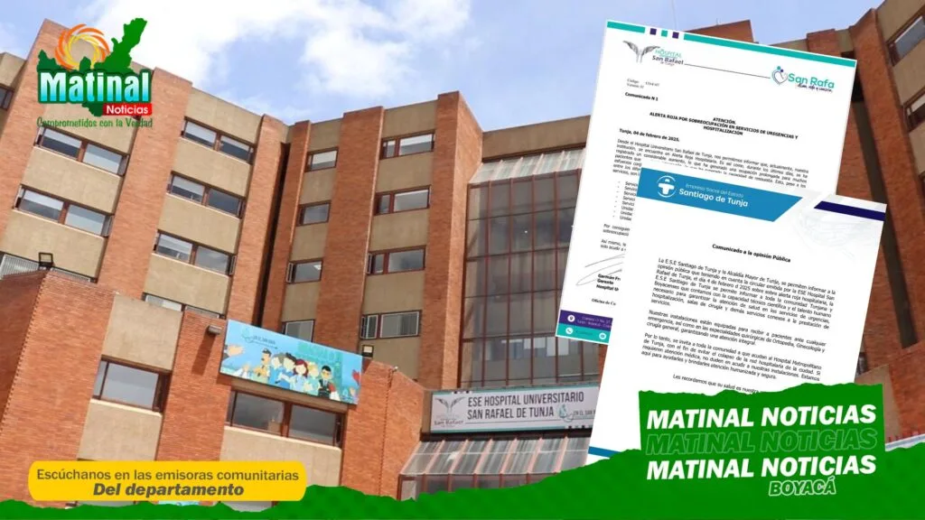 Grave crisis en el Hospital San Rafael de Tunja por sobreocupación en el servicio de urgencias
