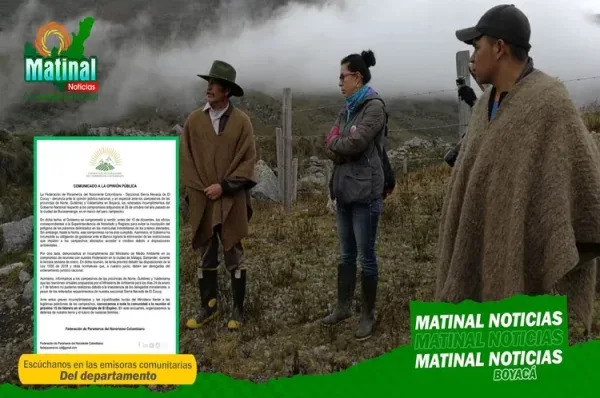 Anuncian protestas, campesinos de páramos en Boyacá inconformes por incumplimientos del Gobierno Nacional