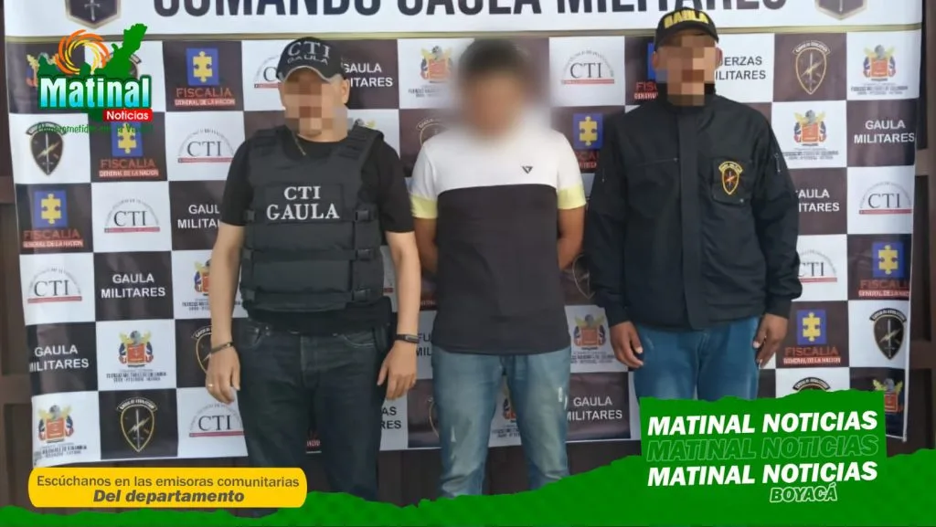 Capturado un hombre por presunta extorsión en Villa de Leyva