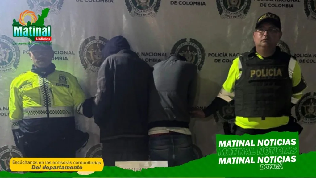Operativos en Duitama deja dos personas capturadas
