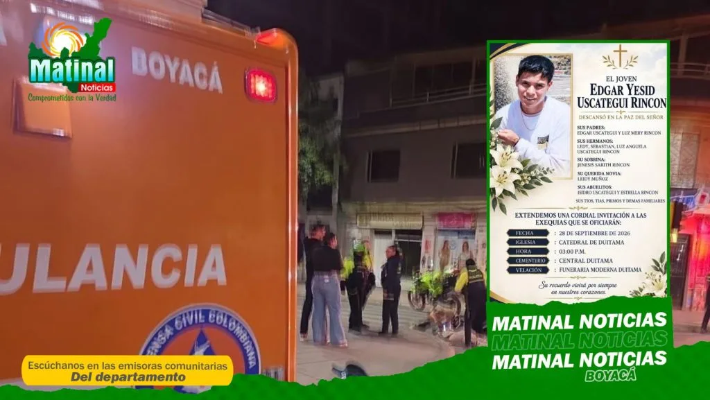 Falleció joven de 20 años tras accidente de tránsito en Duitama