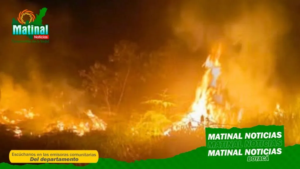 Incendio forestal en Gachantivá destruye una vivienda y afecta 5 hectáreas; bomberos logran controlarlo con ayuda comunitaria