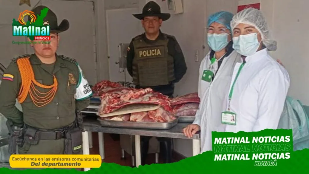 Cerca de 100 kilogramos de carnes de res y cerdo fueron incautados en Tópaga