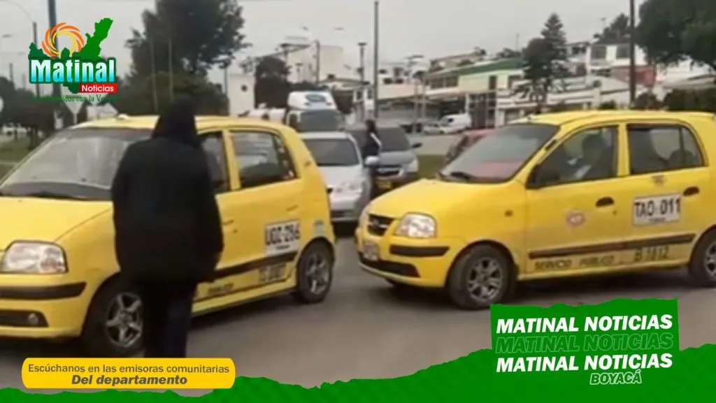 Caos en la movilidad de Tunja: Gremio de taxistas inicia paro indefinido