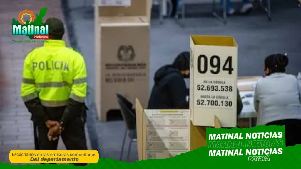 Más de 6.000 uniformados garantizarán la seguridad durante la jornada electoral en Boyacá