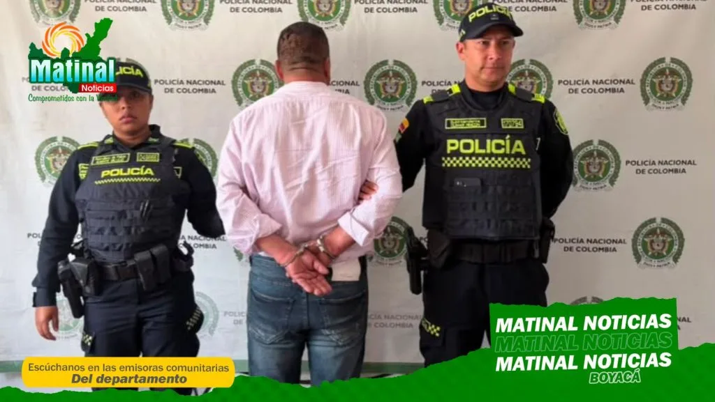 Capturan a hombre señalado de homicidio en Buenavista, Boyacá